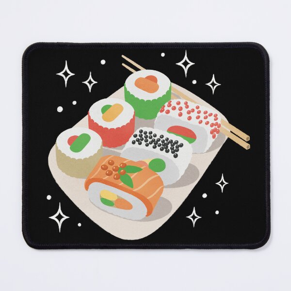 Item preview, Cute Sushi on Plate designed and sold by introverthings.
