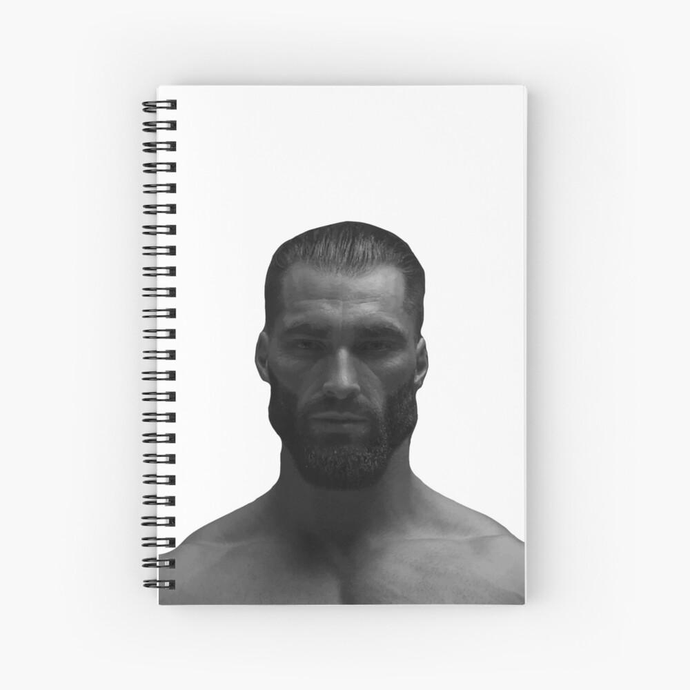 Gigachad Tchad Giga Chad Dank Meme Spiral Notebook For Sale By Sikee Redbubble