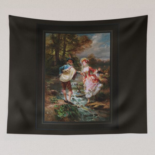 Item preview, Très Galant by Italian Painter Cesare Detti Remastered Xzendor7 Classical Art Old Masters Reproductions designed and sold by Xzendor7 Digital Art Creations.