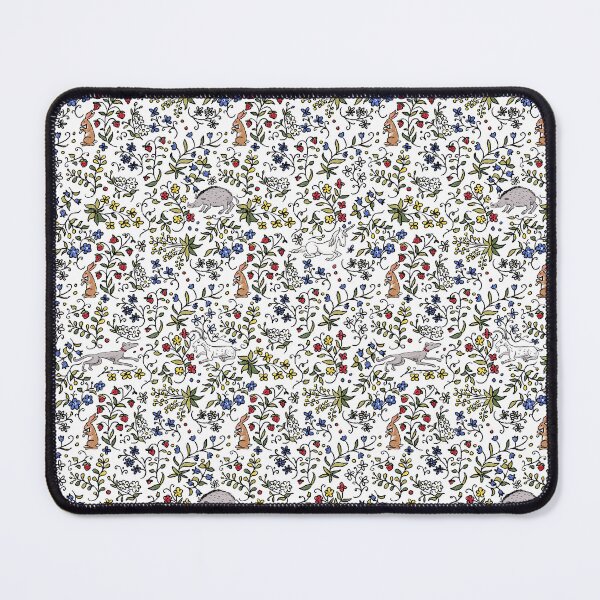 Item preview, Medieval Animals Mille Fleurs Pattern with White Background designed and sold by LeopardyNonsense.