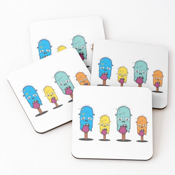 Artikelvorschau, Buntes Zombie-Eiscreme-Eis am Stiel mit heraushängender Zombie-Zunge entworfen und verkauft von CreativeCranium.