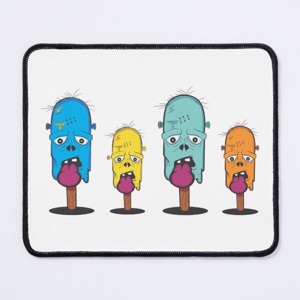Item preview, Colorful Zombie Ice Cream Popsicles With Zombie Tongue Hanging Out designed and sold by CreativeCranium.