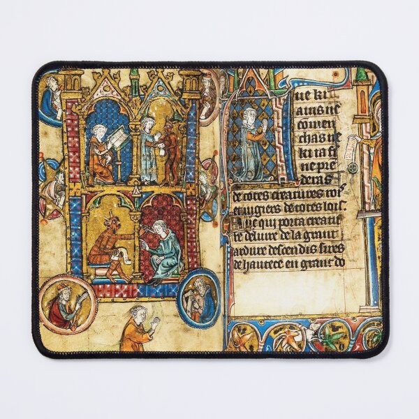 Item preview, Medieval Embellished tome featuring hell and monks designed and sold by Vintage Designs +.