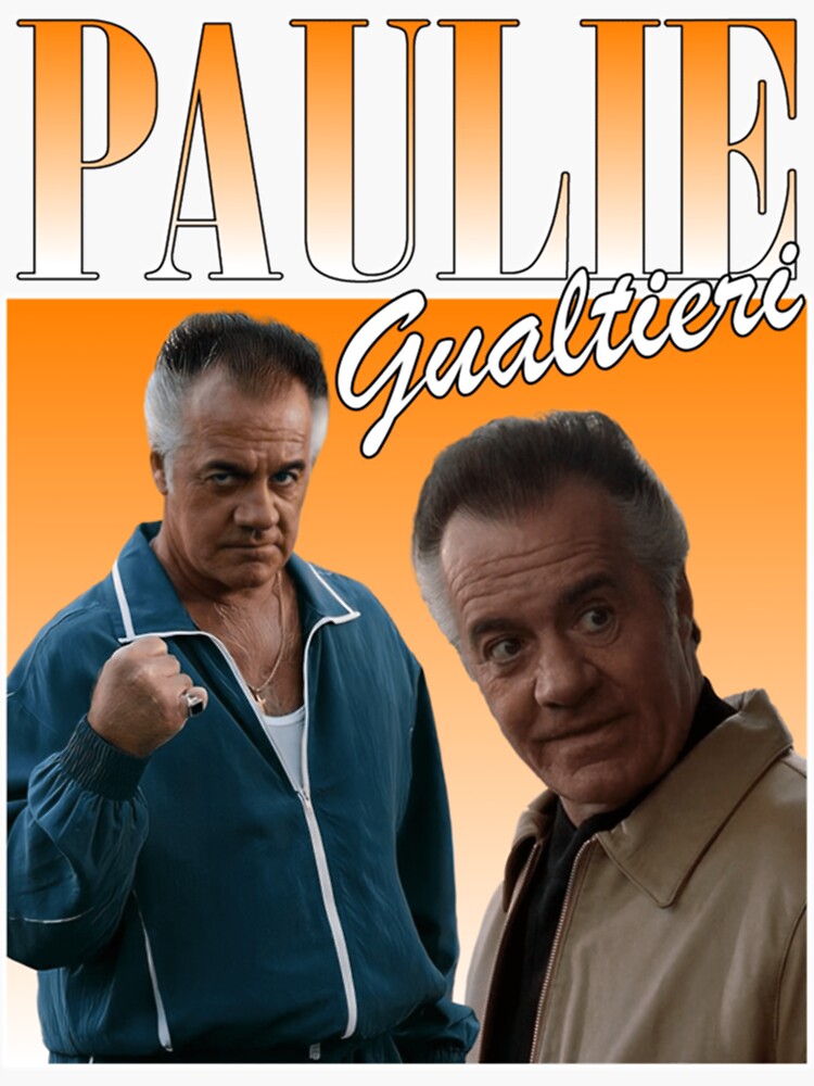 "Paulie Walnuts Gualtieri Retro Design Sopranos " Sticker for Sale by
