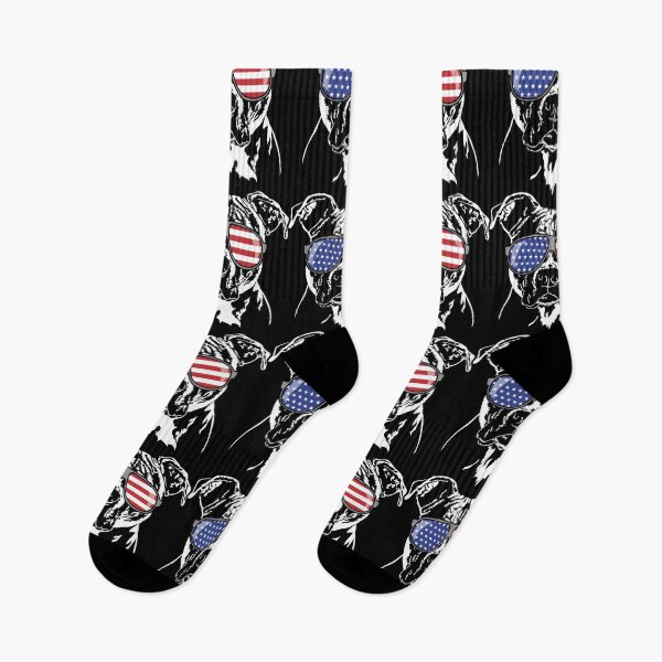 Item preview, American Pitbull Terrier American Flag Sunglasses Patriotic Dog designed and sold by dogarts.