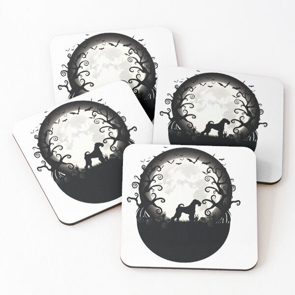 Item preview, Airedale Terrier Lovers Halloween Moon designed and sold by Med ing.