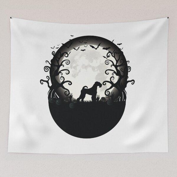 Item preview, Airedale Terrier Lovers Halloween Moon designed and sold by Med ing.