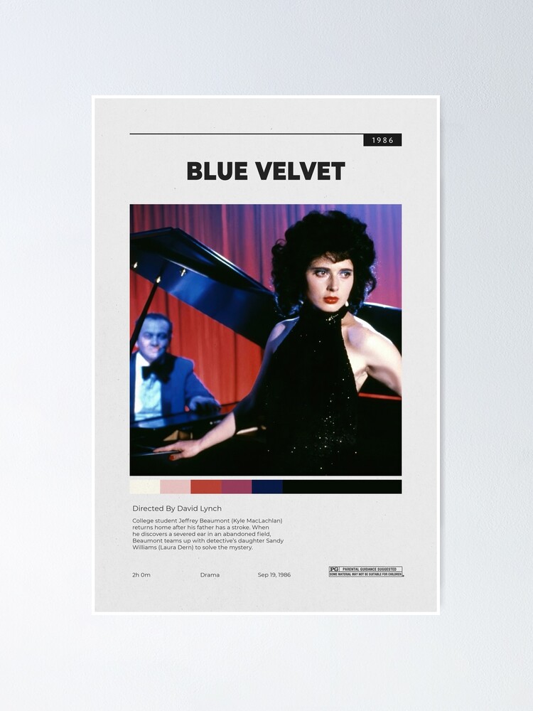 "Blue Velvet movie poster 1986, drama" Poster for Sale by