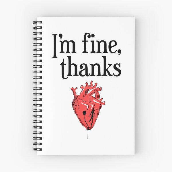 Item preview, i'm fine, thanks. Broken heart. Card with heart. designed and sold by DALIO666.