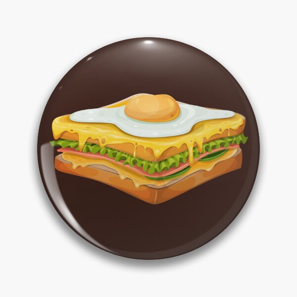 Item preview, Croque Madame Sandwich with Ham, Gruyere Cheese, and Fried Egg designed and sold by Alicia Chee.