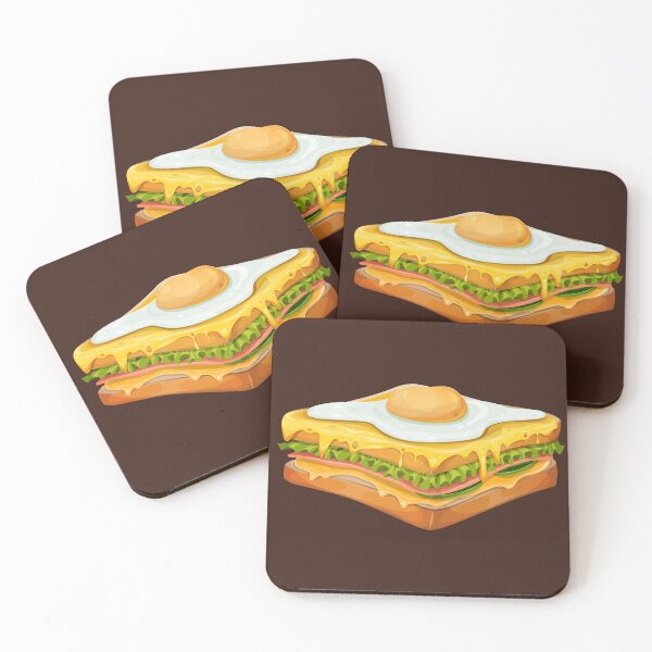 Item preview, Croque Madame Sandwich with Ham, Gruyere Cheese, and Fried Egg designed and sold by Alicia Chee.