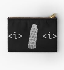 Web Developer Humour - Italic (Leaning) Tower Of Pisa Studio Pouch