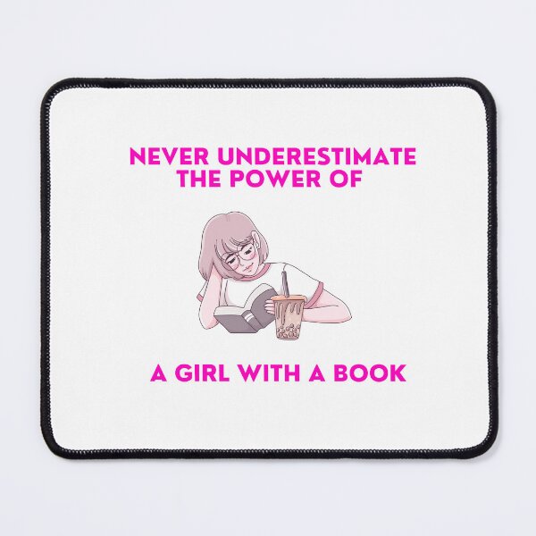 Item preview, never underestimate the power of a girl with a book designed and sold by Zakaria-4.