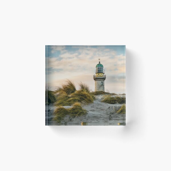 Item preview, Warnemünde lighthouse at sunrise designed and sold by Bild-Konserve.