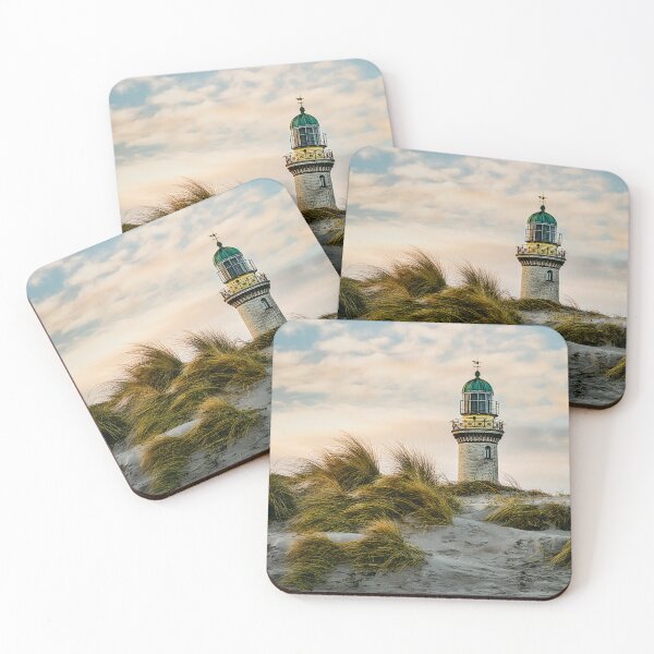 Item preview, Warnemünde lighthouse at sunrise designed and sold by Bild-Konserve.