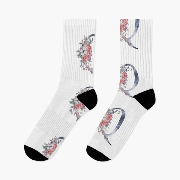 Artikelvorschau, Aquarell Blumen tropischen Q Brief Hochzeit Monogramm Druck entworfen und verkauft von tiana-geo.