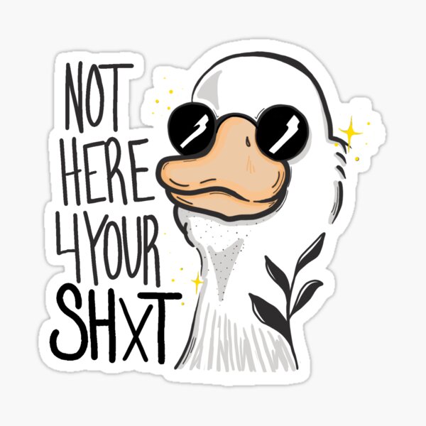 Goose Duck Que Cute Confused Face with Sombrero Hat Sticker sold by Sly  Moore, SKU 40192432