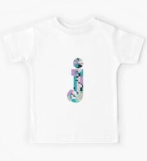Lowercase pastel abstract check-j Kids Tee