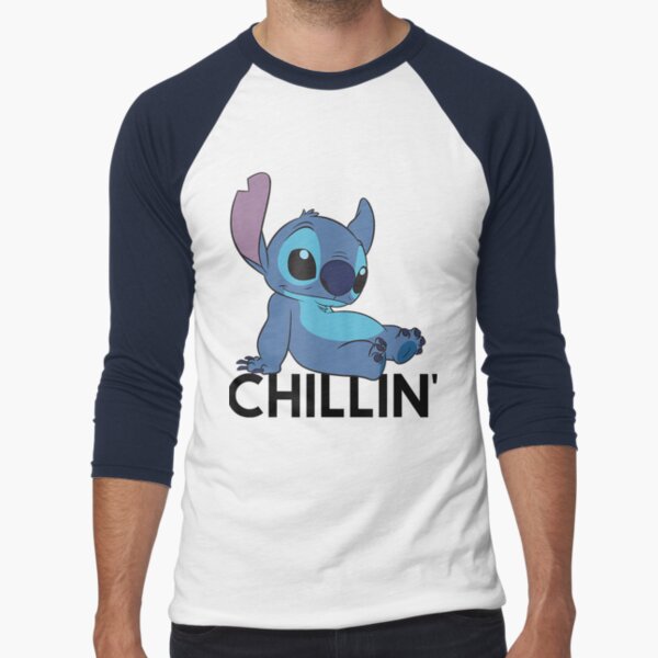 Disney Lilo And Stitch Chillin Men's Long Sleeve T-Shirt - Navy - L - Navy