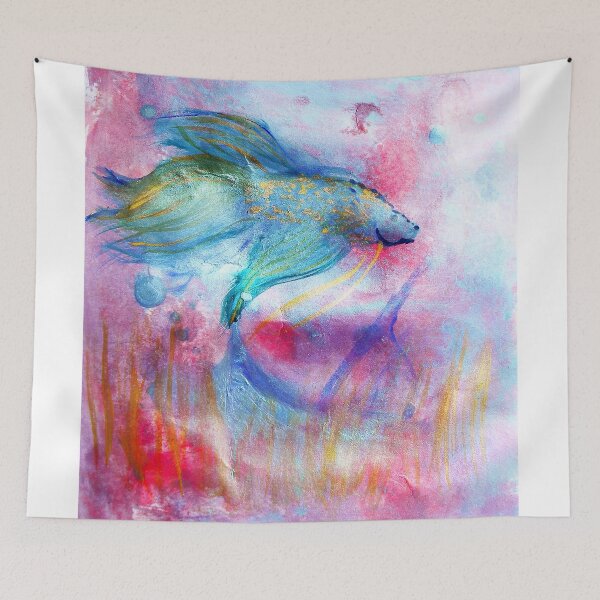 Item preview, Iridescent Abstract Betta designed and sold by PaintedPuffer.