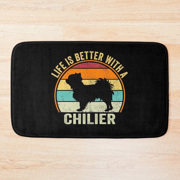 Aperçu de l'œuvre La vie est meilleure avec une chemise Chilier, pour les amateurs de Chilier, les meilleurs amoureux des chiens Chilier, le cadeau d'anniversaire de Noël du propriétaire de papa maman papa Chilier créée et vendue par xlnv.