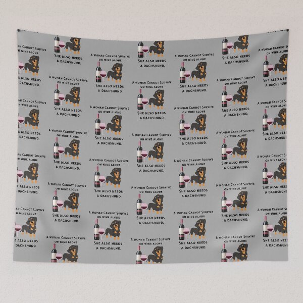 Item preview, Dacshund and Wine designed and sold by speakupandshine.