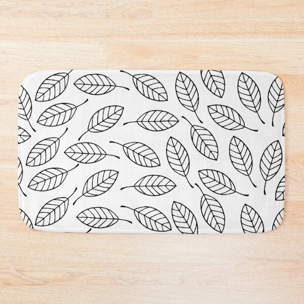Item preview, Black and white leaf pattern designed and sold by GasconyPassion.