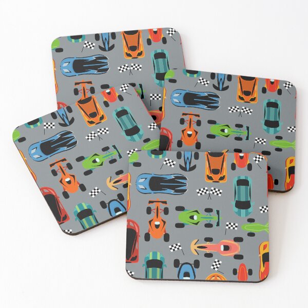 Item preview, Ready Set Race On Gray designed and sold by SamAnnDesigns.
