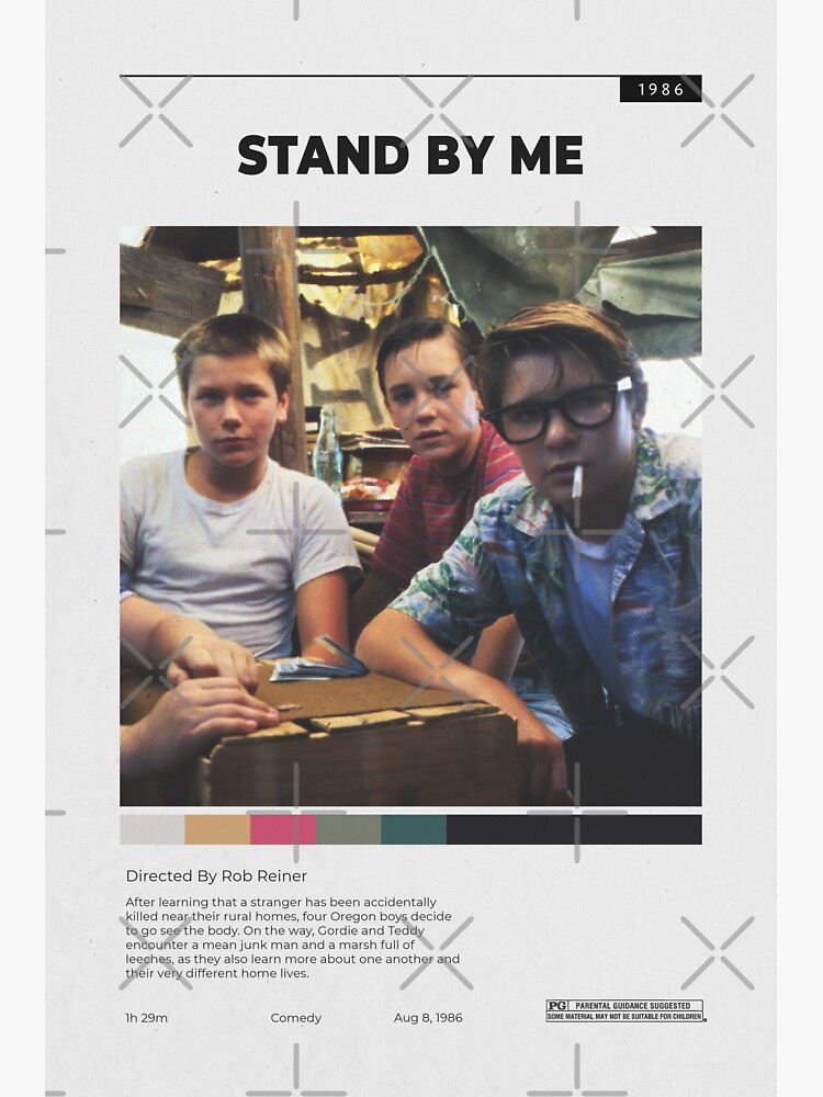 " Stand By Me movie poster 1986, Stand By Me comedy, " Sticker for Sale
