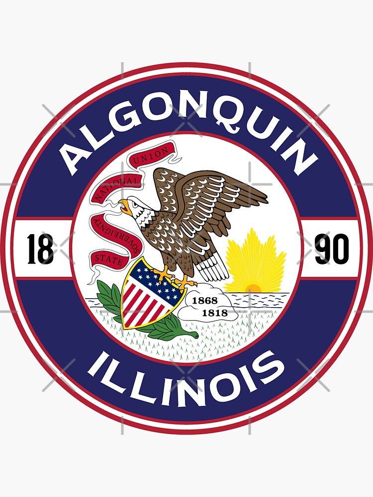"Algonquin Algonquin Illinois American locations" Sticker for Sale
