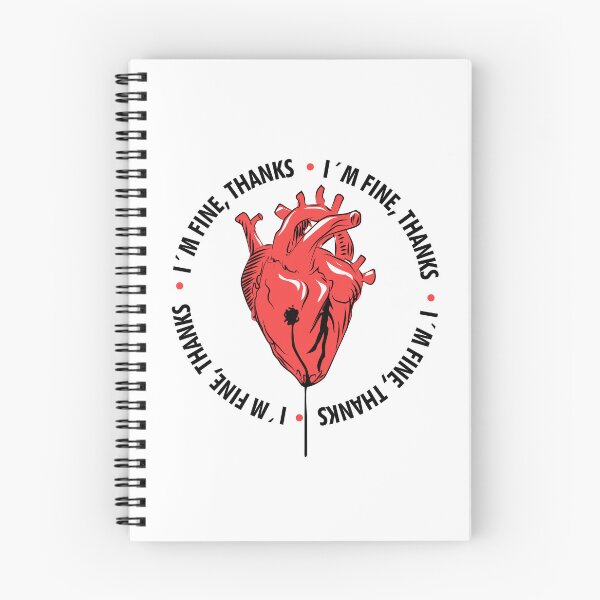 Item preview, i'm fine, thanks. Broken heart. Card with heart. designed and sold by DALIO666.