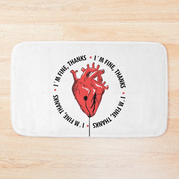 Item preview, i'm fine, thanks. Broken heart. Card with heart. designed and sold by DALIO666.