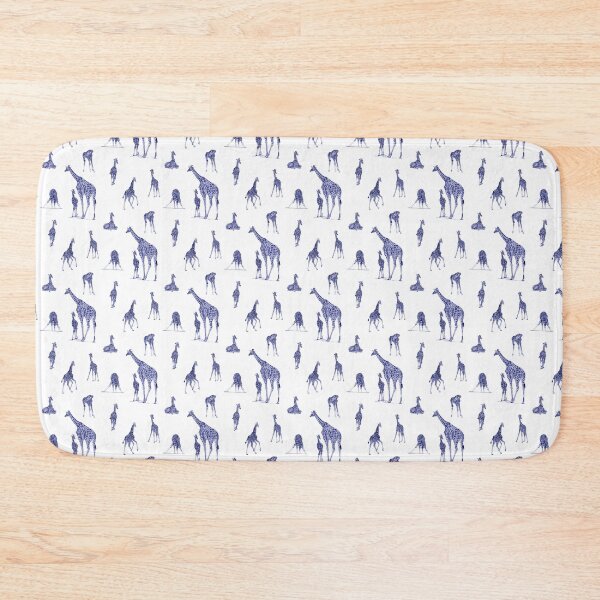 Item preview, Giraffe and giraffes pattern - small - blue colorized version designed and sold by SylvieG18.
