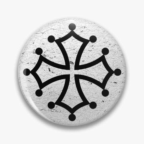 Item preview, Cathar Cross, Occitan cross in white circle designed and sold by IsisOsiris.