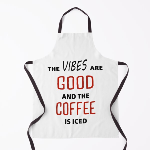 Item preview, the vibes are good and the coffee is iced V-Neck designed and sold by ParadiseByArt.