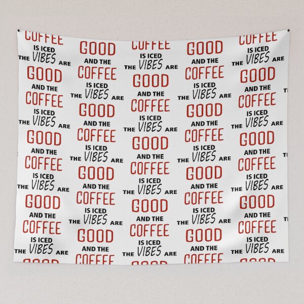 Item preview, the vibes are good and the coffee is iced V-Neck designed and sold by ParadiseByArt.