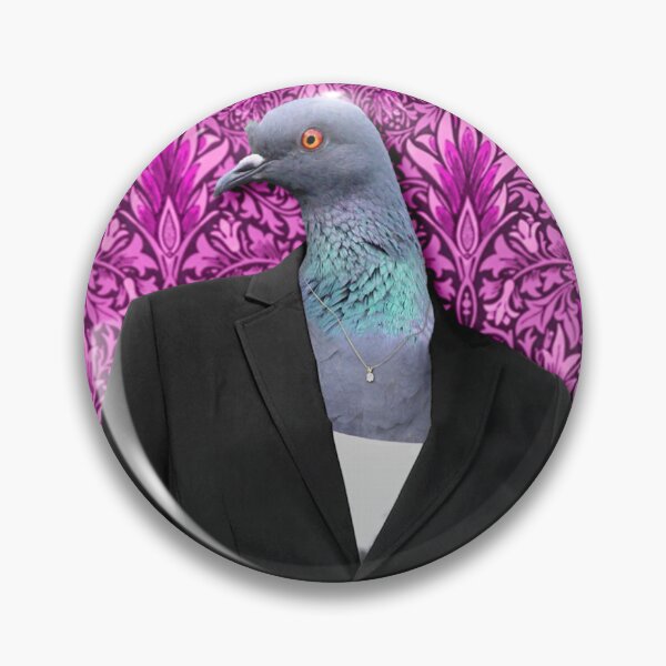 Item preview, Purple Pigeon Lady in Vintage Frame designed and sold by FaceTheStrange.
