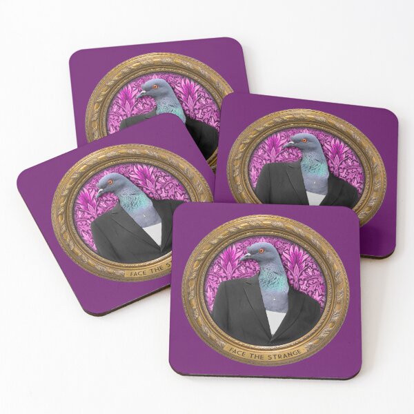 Item preview, Purple Pigeon Lady in Vintage Frame designed and sold by FaceTheStrange.