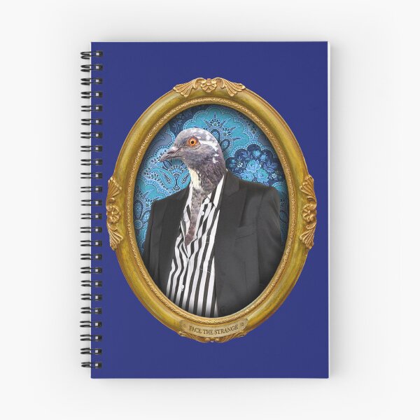 Item preview, Blue Pigeon Lady in Vintage Frame designed and sold by FaceTheStrange.