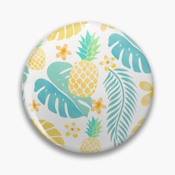 Item preview, Aloha, Pineapples, Palm Leaves, Monstera and Exotic Flowers designed and sold by Sandra Brezina.
