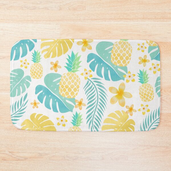 Item preview, Aloha, Pineapples, Palm Leaves, Monstera and Exotic Flowers designed and sold by Sandra Brezina.