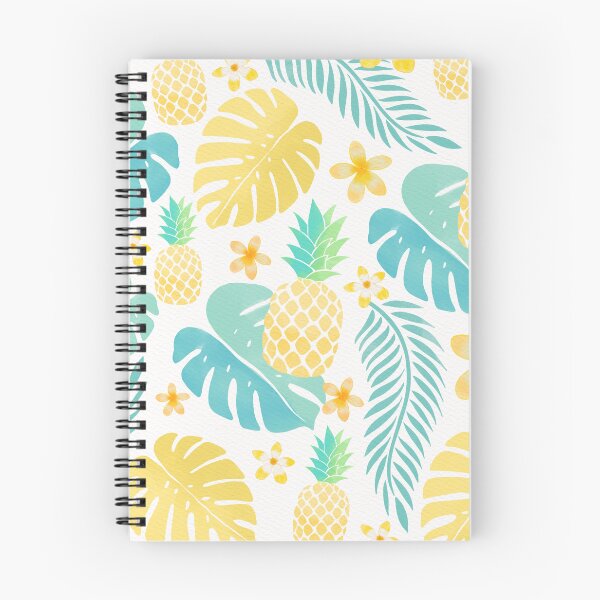 Item preview, Aloha, Pineapples, Palm Leaves, Monstera and Exotic Flowers designed and sold by Sandra Brezina.