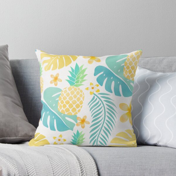 Item preview, Aloha, Pineapples, Palm Leaves, Monstera and Exotic Flowers designed and sold by Sandra Brezina.