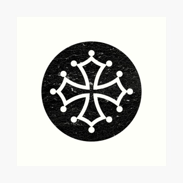 Item preview, Cathar Cross, Occitan cross in black circle designed and sold by IsisOsiris.
