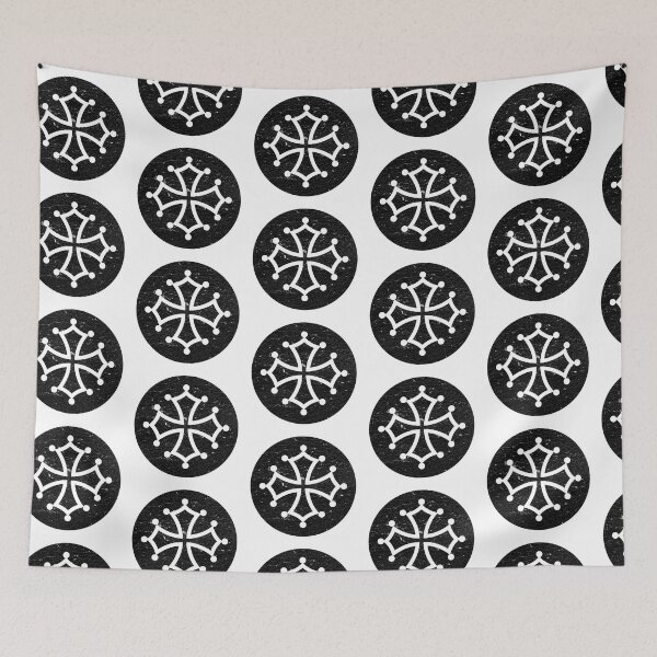 Item preview, Cathar Cross, Occitan cross in black circle designed and sold by IsisOsiris.