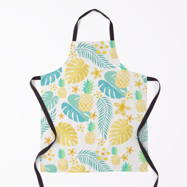 Item preview, Aloha, Pineapples, Palm Leaves, Monstera and Exotic Flowers designed and sold by Sandra Brezina.
