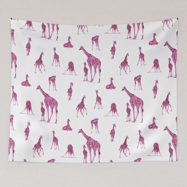 Artikelvorschau, Giraffen- und Giraffenmuster - lila colorized Version entworfen und verkauft von SylvieG18.