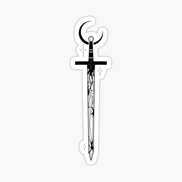 Mental health sword design - anxiety Sticker