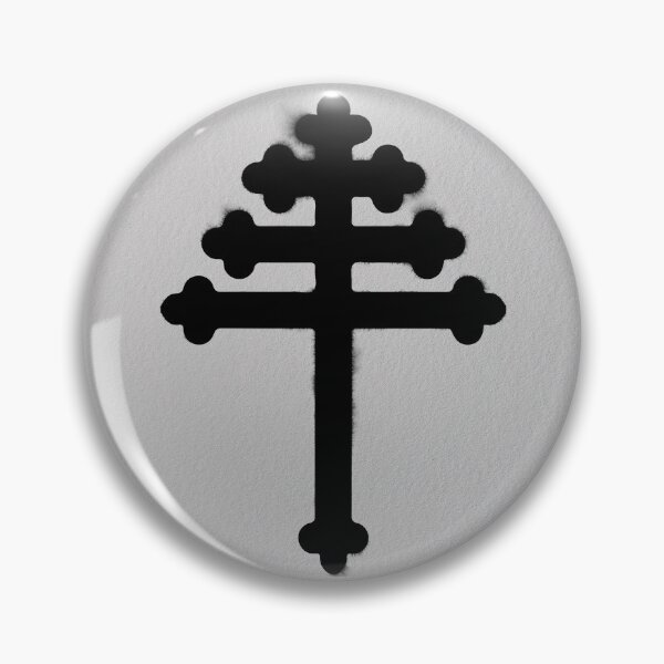 Item preview, Maronite cross in paper texture circle with black ink designed and sold by IsisOsiris.