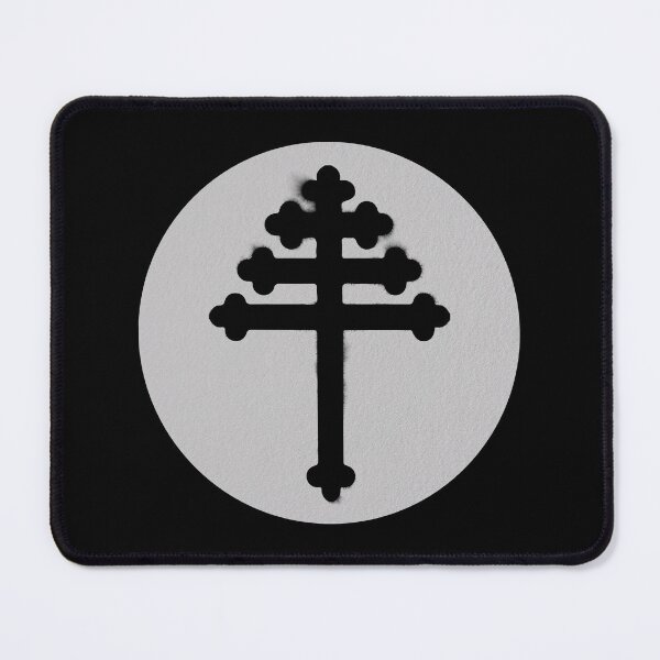 Item preview, Maronite cross in paper texture circle with black ink designed and sold by IsisOsiris.
